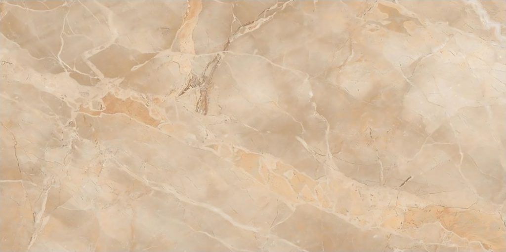 Detalj sjajne površine Breccia Classice Glossy 60x120cm LV Granito – karakteristični breccia fragmentirani mermereni uzorak u toplim bež tonovima