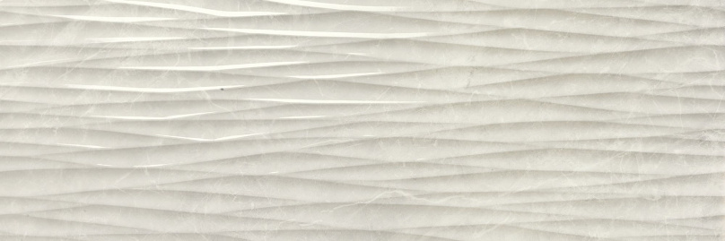 Detalj sjajnog 3D Dune reljefa Balmoral Silver Dune 30x90cm Baldocer – talasasta tekstura sa srebrnim mermernim prelivima i belim venama