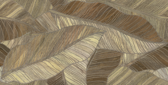 Detalj mat reljefne površine Studio Litter 60x120cm Argenta – sofisticirani 3D dezen inspirisan strukturama i oblicima lišća